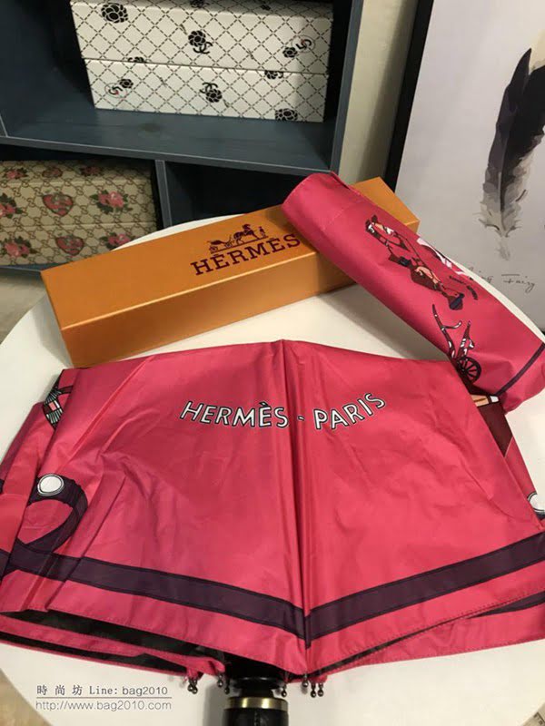 HERMES愛馬仕 年度最新 火爆單品 極品 H家自動傘 防曬隔熱 防紫外線  zm1054